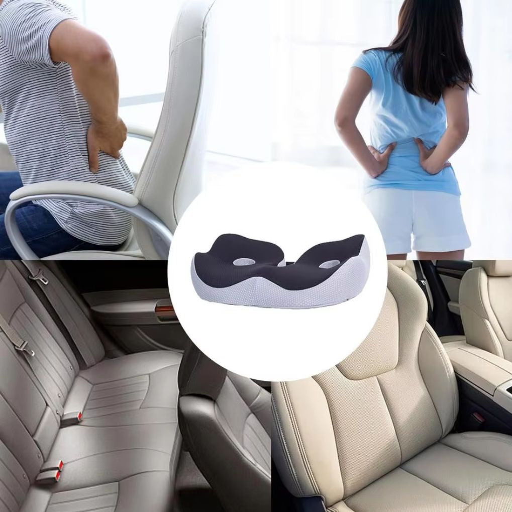 Sciatica Relief Seat Cushion™ | Orthopaedic Memory Foam Cushion for Back & Hip Pain