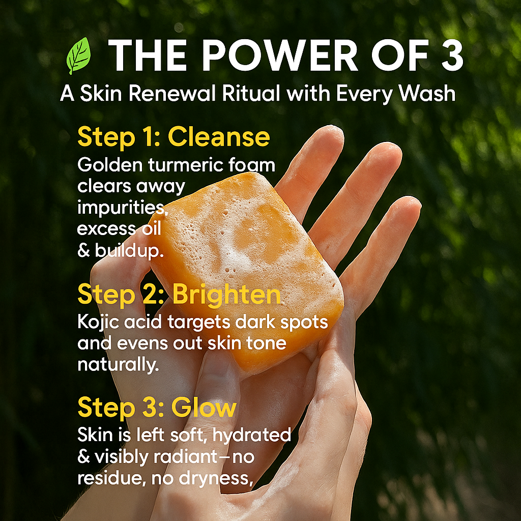 Lemon Turmeric & Kojic Acid Brightening Soap | Glowing Skin