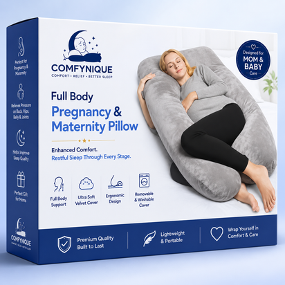 Cuddle Buddy Full Body Pillow™ – Soft Pregnancy & Side Sleeper Support Pillow