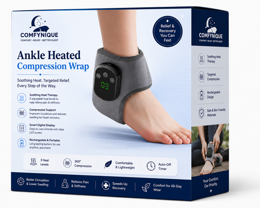 Cozy Heat Ankle Wrap™ | Heated Compression Support for Sore Ankles