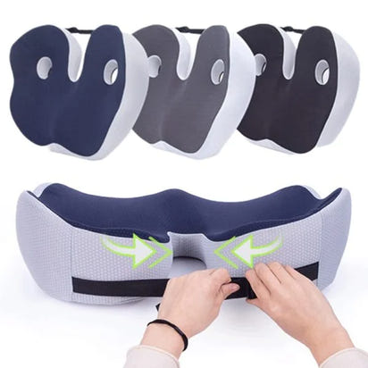 Sciatica Relief Seat Cushion™ | Orthopaedic Memory Foam Cushion for Back & Hip Pain