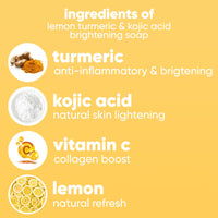 Lemon Turmeric & Kojic Acid Brightening Soap | Glowing Skin